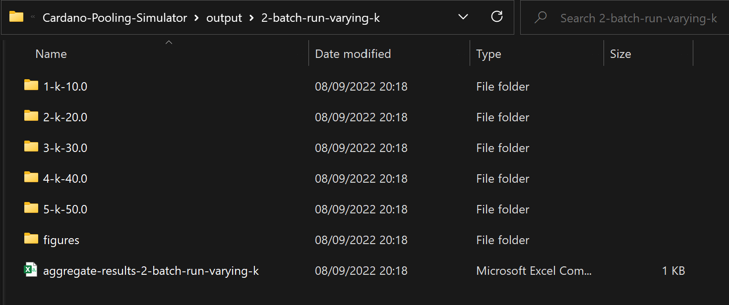 batch run output screenshot